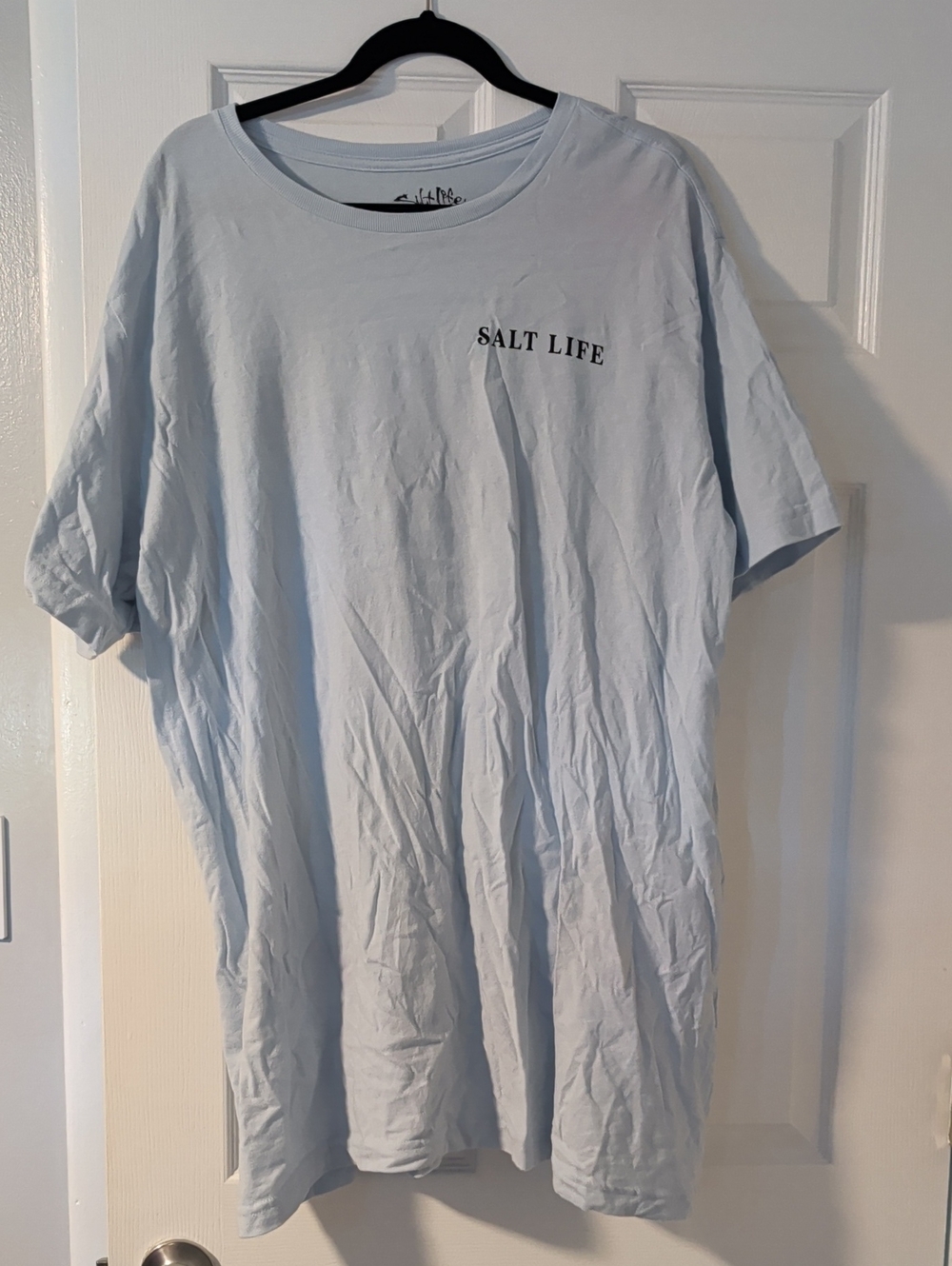 Salt Life Light Blue Short Sleeve Tee with Chest Logo